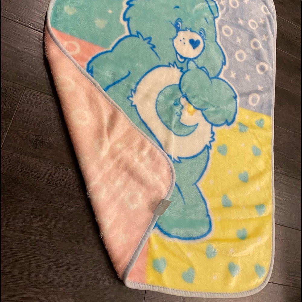 Care Bears Baby Bedtime Bear Sweet Dreams Blanket Throw Lovey Gender Neutral Vtg